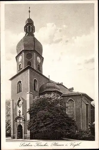 Ak Plauen im Vogtland, Totalansicht von der Lutherkirche