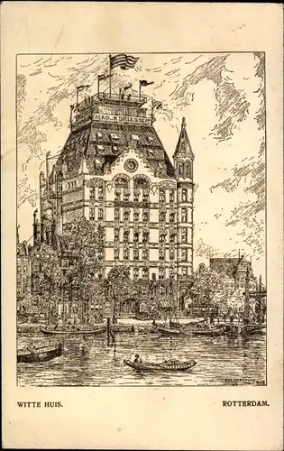 Künstler Ak Rotterdam Südholland Niederlande, Witte Huis