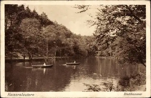 Ak Kaiserslautern in der Pfalz, Blechhammer, See, Boote