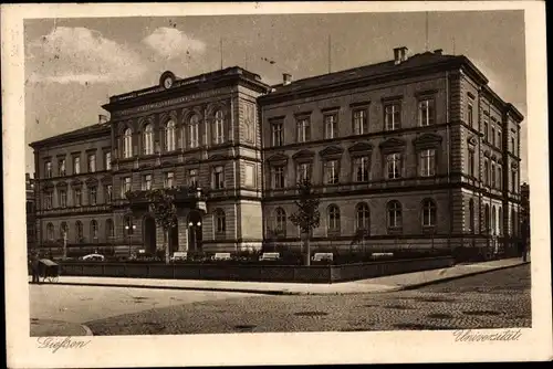 Ak Gießen an der Lahn Hessen, Universität, Außenansicht