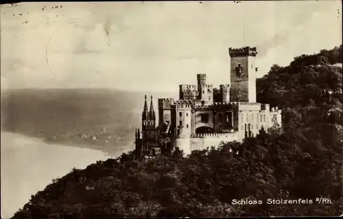 Ak Stolzenfels Koblenz am Rhein, Schloss Stolzenfels, Außenansicht