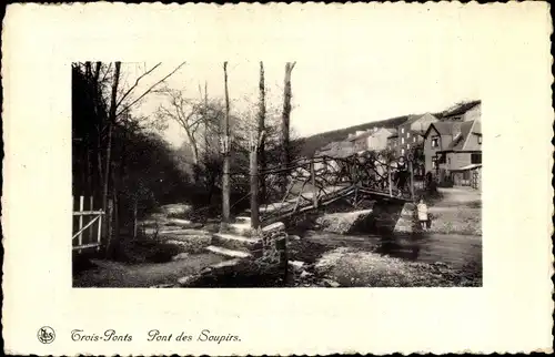 Ak Trois Ponts Dreibrücken Wallonien Lüttich, Pont des Soupirs