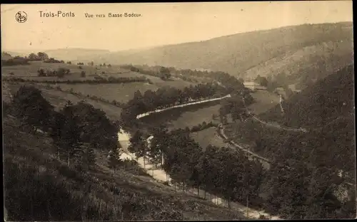 Ak Trois Ponts Dreibrücken Wallonien Lüttich, Vue vers Basse Bodeux