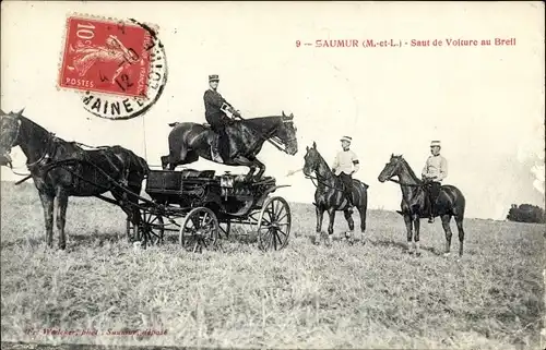 Ak Saumur Maine et Loire, Saut de la Voiture au Breil