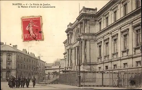 Ak Nantes Loire Atlantique, Le Palais de Justice, la Maison d'Arret et la Gendarmerie