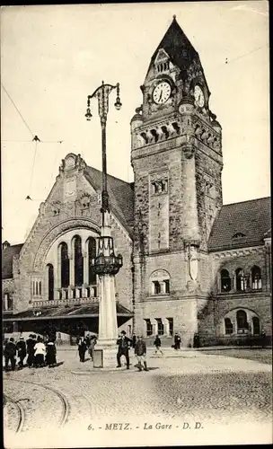 Ak Metz Moselle, La Gare