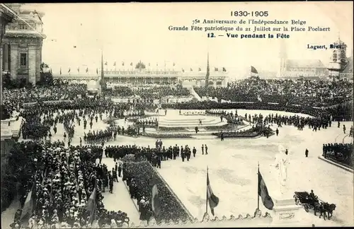 Ak Bruxelles Brüssel, 75e Anniversaire de l'Independance Belge, Vue pendant la Fete