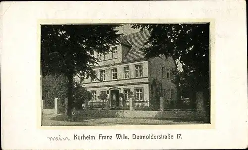 Ak Bad Lippspringe in Westfalen, Kurheim Franz Wille, Detmolderstraße 17