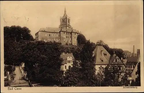 Ak Bad Cleve Kleve am Niederrhein, Schwanenburg, Außenansicht