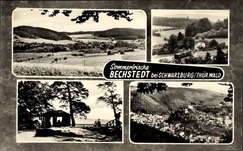 Ak Bechstedt in Thüringen, Sommerfrische, Umgebung, Panorama, Eisenbahn, Hütte