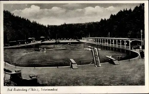 Ak Bad Rastenberg in Thüringen, Schwimmbad