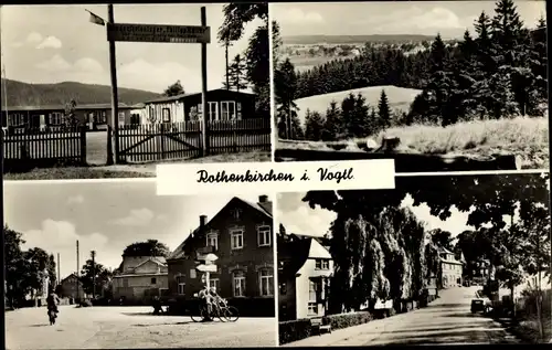 Ak Rothenkirchen Steinberg im Vogtland, Ferienlager Philipp Müller, Panorama, Straßenansicht, Allee
