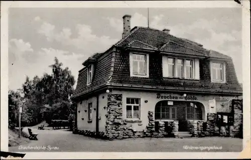 Ak Syrau Rosenbach im Vogtland, Drachenhöhle, Höhleneingangshaus