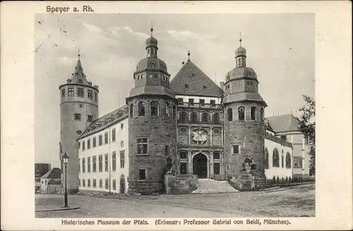 Ak Speyer am Rhein, Historisches Museum der Pfalz, Erbauer, Prof. Gabriel von Seidl