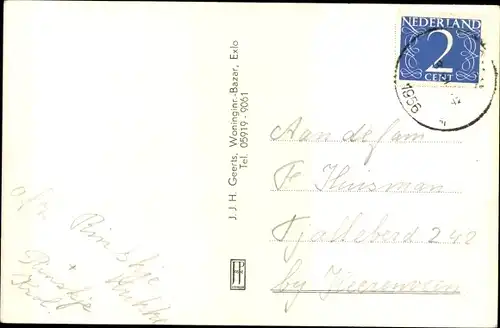 Ak Exloo Midden Drenthe Drenthe Niederlande, Boosjoskamp