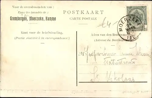 Ak Moerzeke Hamme Ostflandern, Bootdijk