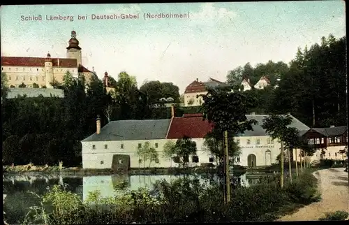 Ak Lemberk Lämberg Jablonné v Podještědí Deutsch Gabel Region Reichenberg, Schloss