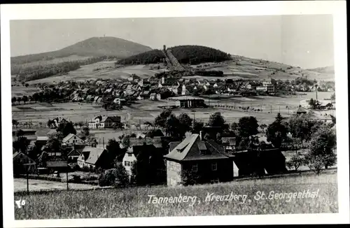 Foto Ak Jiřetín pod Jedlovou St. Georgenthal Reg. Aussig, Kreuzberg, Tannenberg