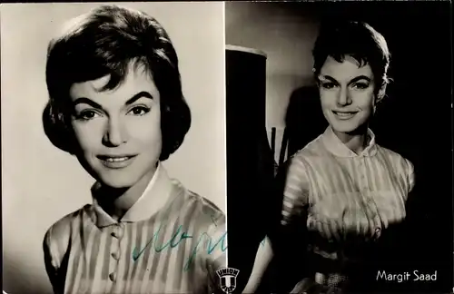 Ak Schauspielerin Margit Saad, Portrait, Ein Amerikaner in Salzburg