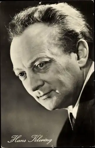 Ak Schauspieler Hans Klering, Portrait