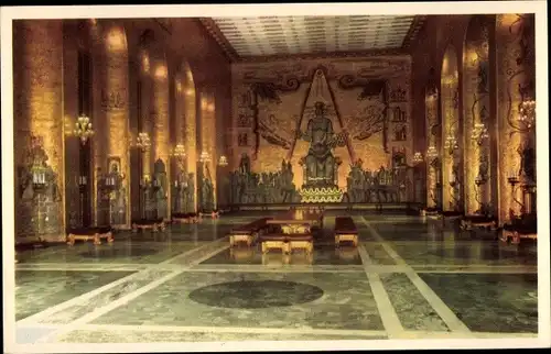 Ak Stockholm Schweden, Stadshuset, Gyllene Salen med Mosaiker av einar Forseth
