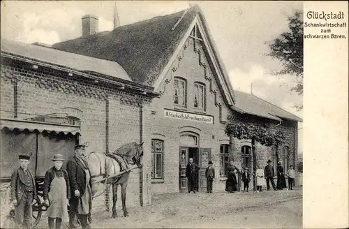 Ak Glückstadt an der Unterelbe, Schankwirtschaft zum schwarzen Bären