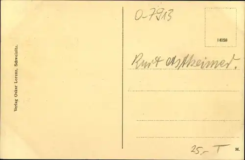 Ak Schweinitz Jessen an der Elster, Schliebenerstraße