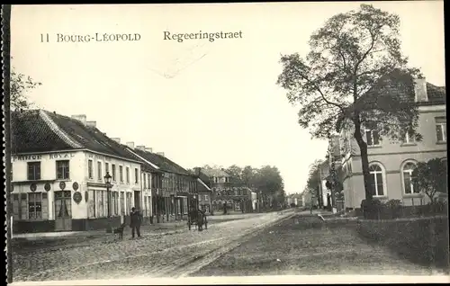 Ak Bourg Leopold Leopoldsburg Flandern Limburg, Regeeringstraet