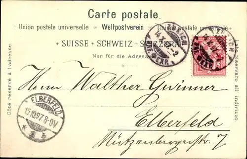 Litho Zürich Stadt Schweiz, Uetliberg