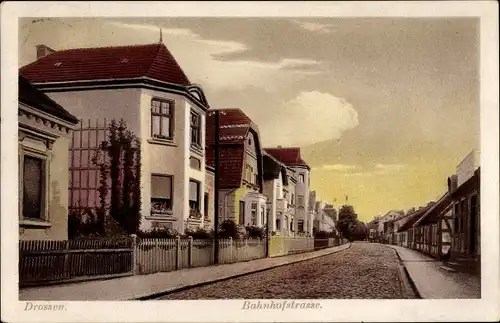 Ak Ośno Lubuskie Drossen Ostbrandenburg, Bahnhofstraße
