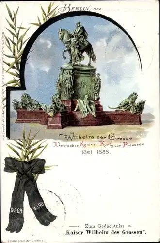 Litho Berlin Mitte, Wilhelm der Große, Deutscher Kaiser, König von Preußen