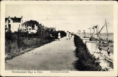 Ak Wyk auf Föhr Nordfriesland, Strandpromenade