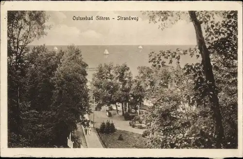 Ak Ostseebad Göhren auf Rügen, Strandweg