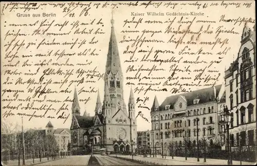 Ak Berlin, Kaiser Wilhelm Gedächtnis-Kirche