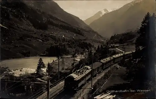 Ak Wassen Kt Uri Schweiz, Gotthardbahn