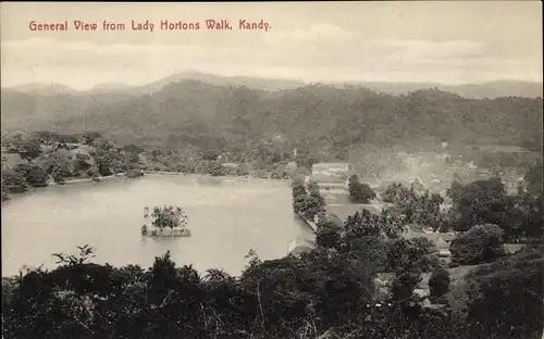 Ak Kandy Sri Lanka Ceylon, General View from Lady Hortons Walk