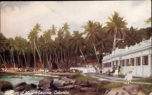 Ak Dehiwala Sri Lanka Ceylon, Bathing at Mount Lavinia