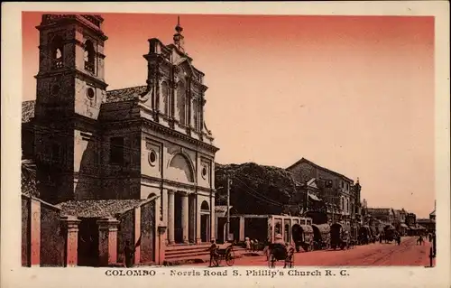 Ak Colombo Ceylon Sri Lanka, Norris Road S. Phillip's Church