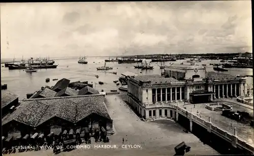 Ak Colombo Ceylon Sri Lanka, Blick auf den Hafen, Harbour