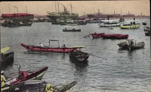 Ak Colombo Ceylon Sri Lanka, Hafen, Harbour, Boote