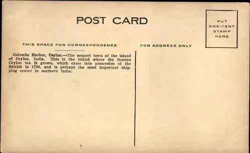 Ak Colombo Ceylon Sri Lanka, Hafen, Harbour, Boote