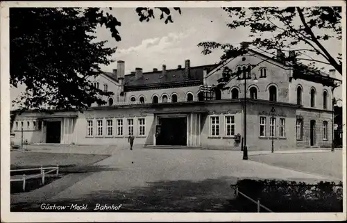 Ak Güstrow in Mecklenburg, Bahnhof