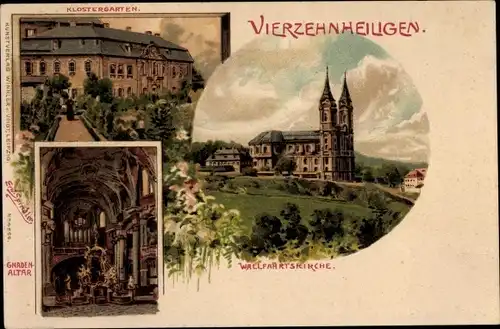 Künstler Litho Spindler, E., Bad Staffelstein am Main Oberfranken, Wallfahrtskirche Vierzehnheiligen