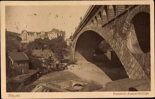 Ak Plauen im Vogtland, Friedrich August Brücke