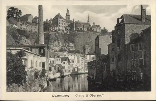 Ak Luxemburg Luxembourg, Grund, Oberstadt