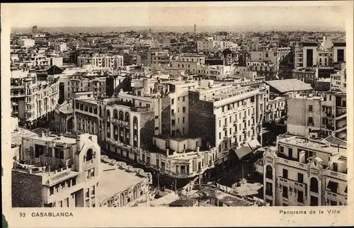 Ak Casablanca Marokko, Panorama de la Ville