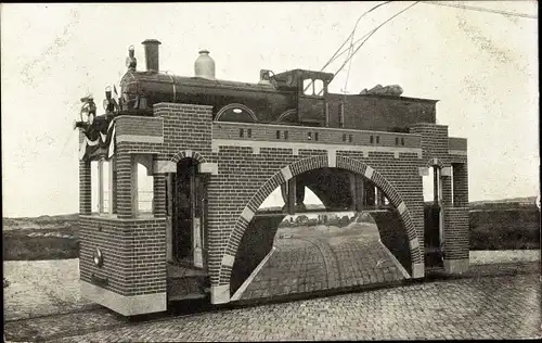 Ak Den Haag Südholland, De Locomotief, geschmückte Straßenbahn