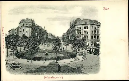 Ak Köln am Rhein, Hohenstaufenring, Brunnen