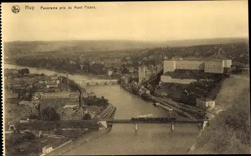 Ak Huy Wallonien Lüttich, Panorama pris du Mont Picard