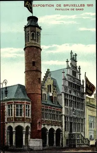 Ak Bruxelles Brüssel, Weltausstellung 1910, Pavillon de Gand